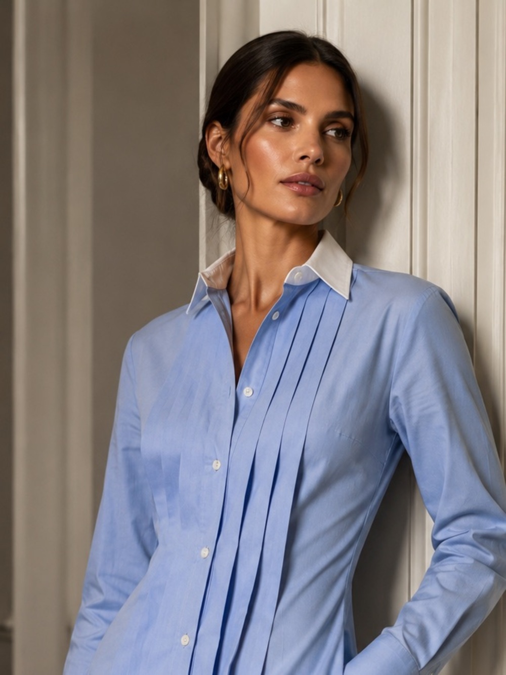 Ralph Lauren spring designer dress. Size 2 Blue Dress Shirt - Picture 8 of 8
